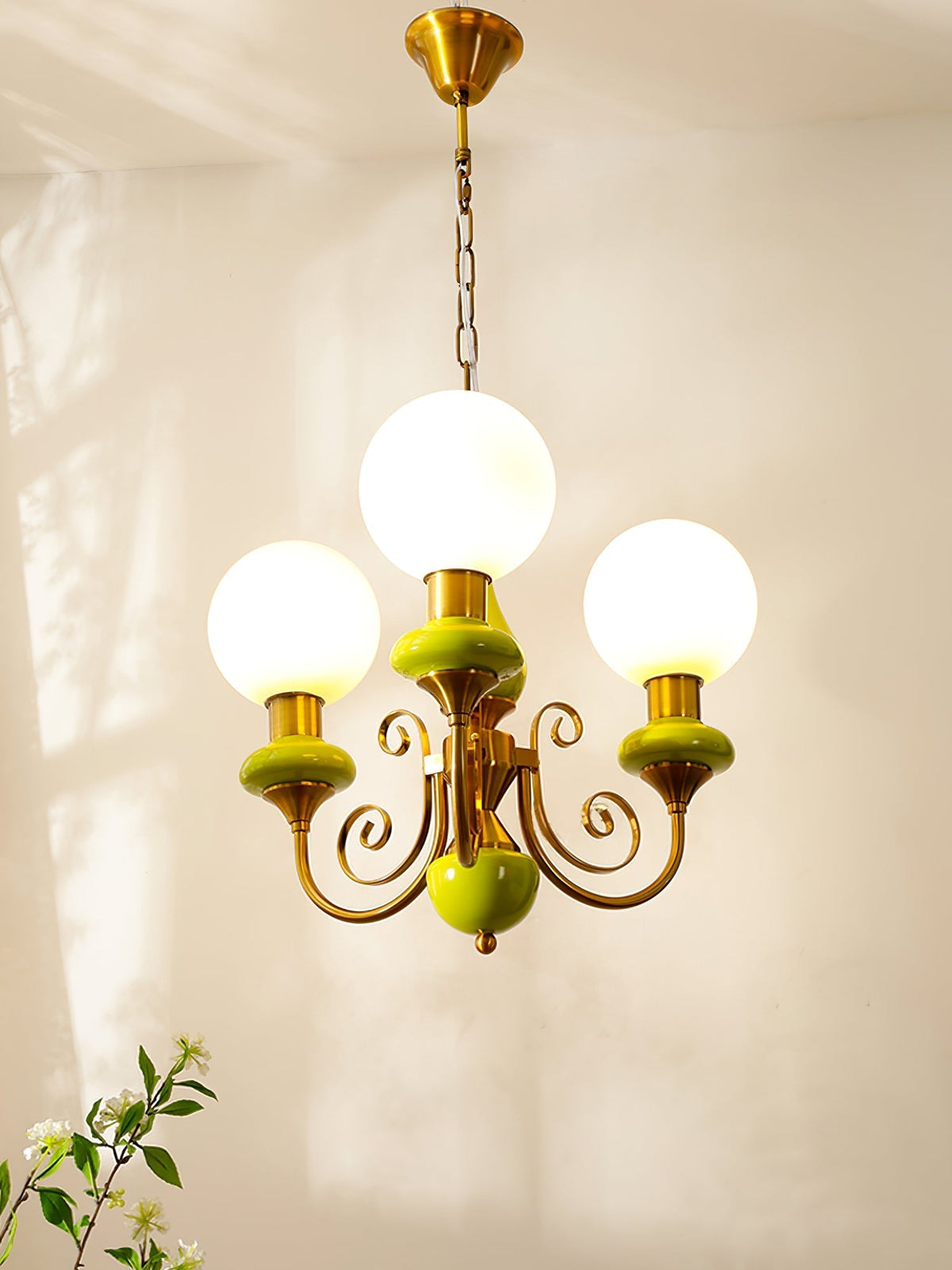 Glazen Kroonluchter met IJzeren Frame Meerlichts Hanglamp Modern Retro Design Sfeerverlichting Eetkamer Woonkamer | Sulvida