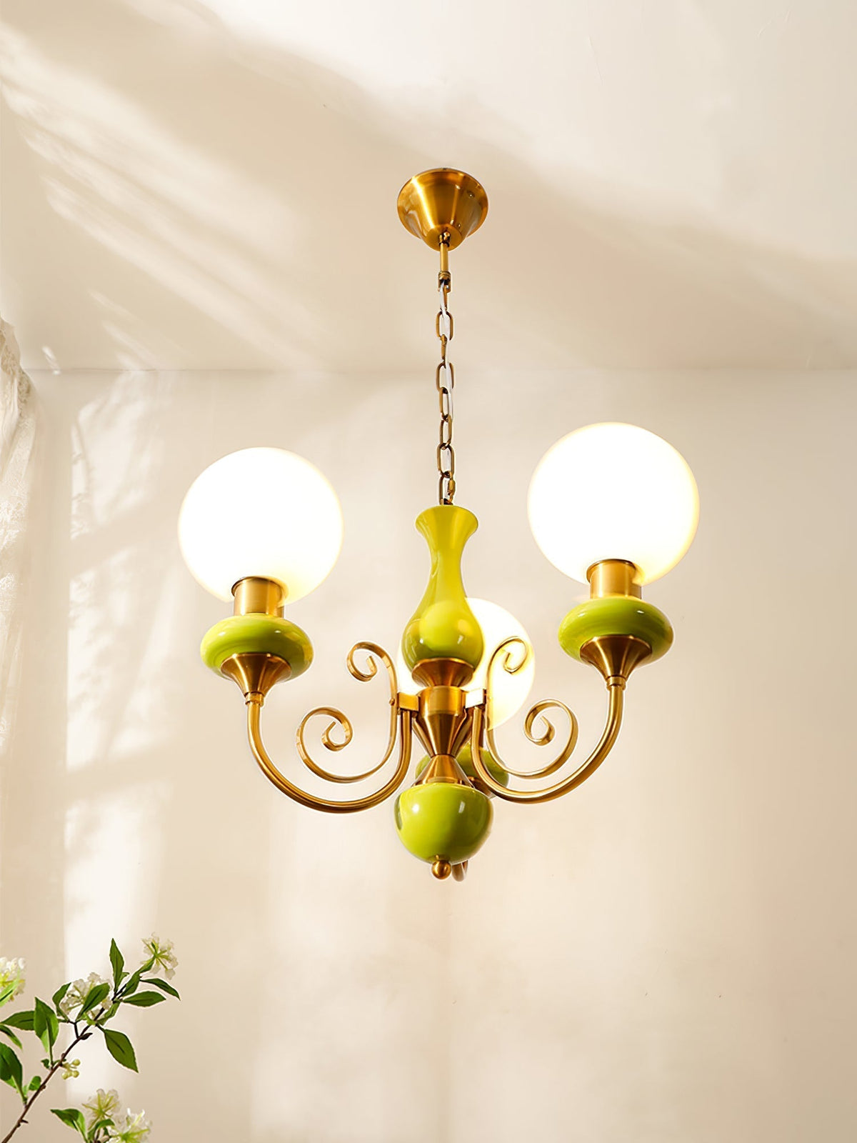Glazen Kroonluchter met IJzeren Frame Meerlichts Hanglamp Modern Retro Design Sfeerverlichting Eetkamer Woonkamer | Sulvida