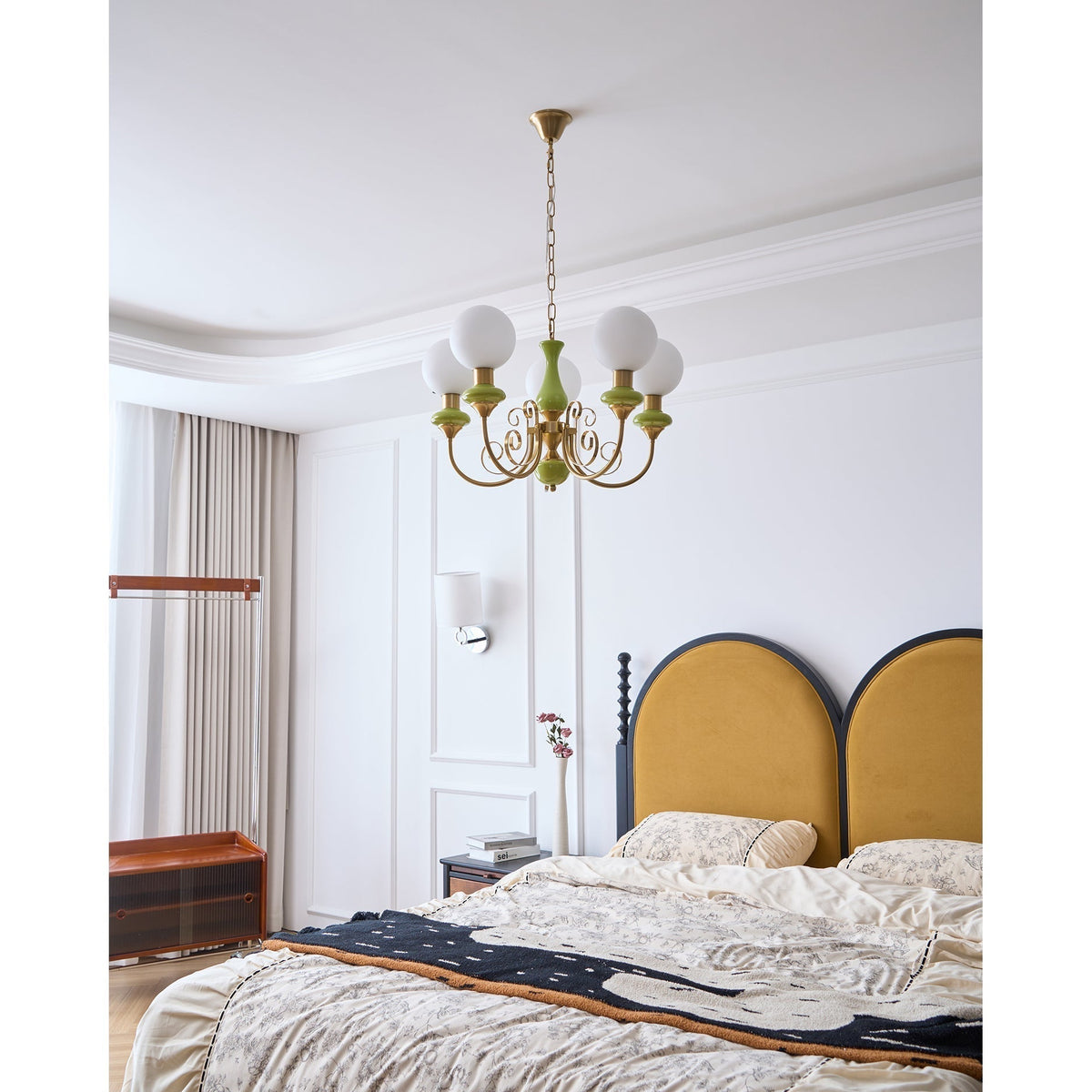 Glazen Kroonluchter met IJzeren Frame Meerlichts Hanglamp Modern Retro Design Sfeerverlichting Eetkamer Woonkamer | Sulvida