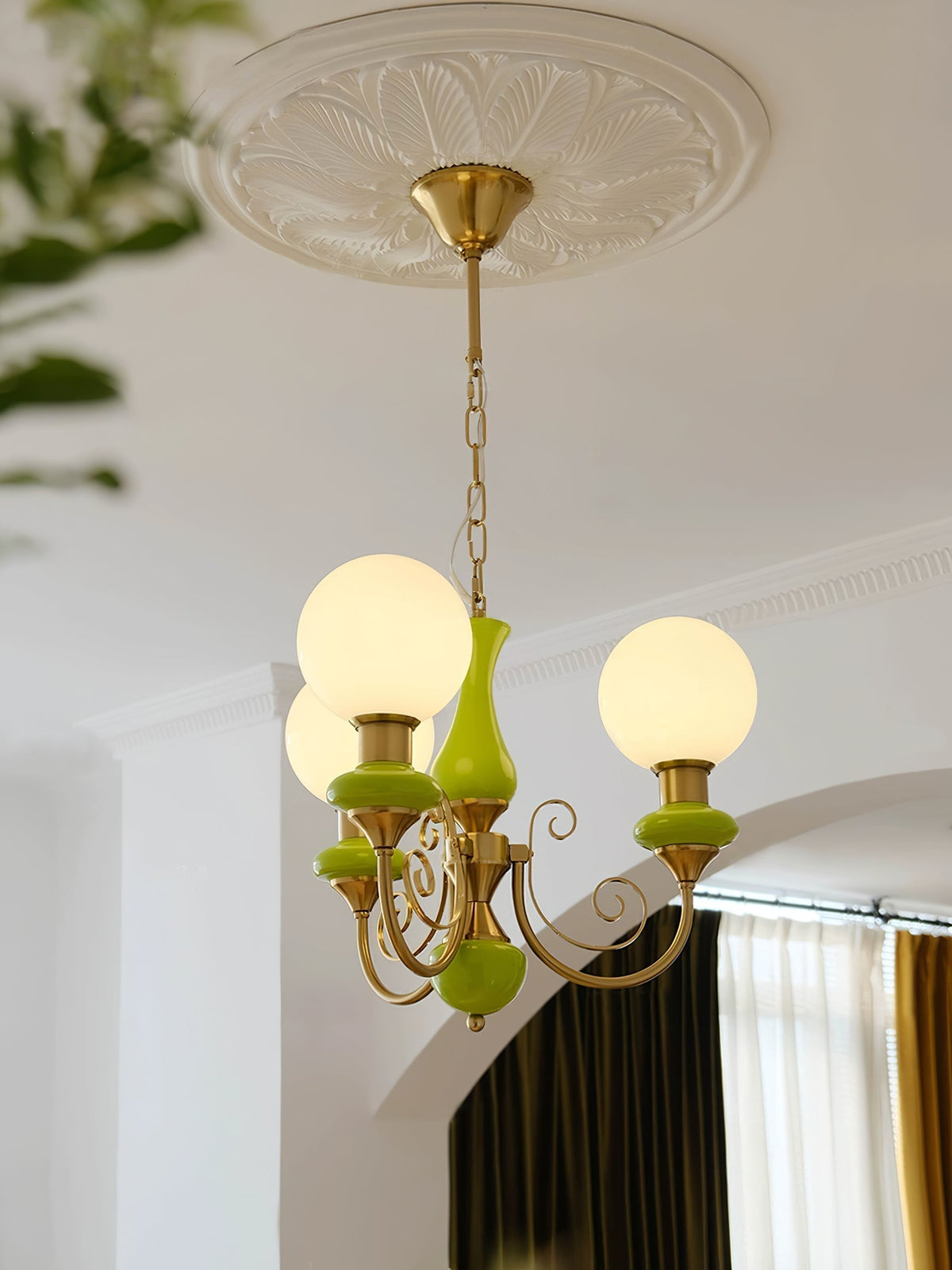 Glazen Kroonluchter met IJzeren Frame Meerlichts Hanglamp Modern Retro Design Sfeerverlichting Eetkamer Woonkamer | Sulvida