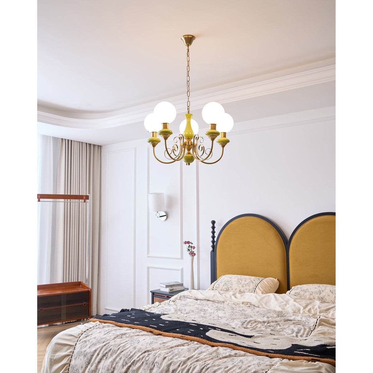 Glazen Kroonluchter met IJzeren Frame Meerlichts Hanglamp Modern Retro Design Sfeerverlichting Eetkamer Woonkamer | Sulvida