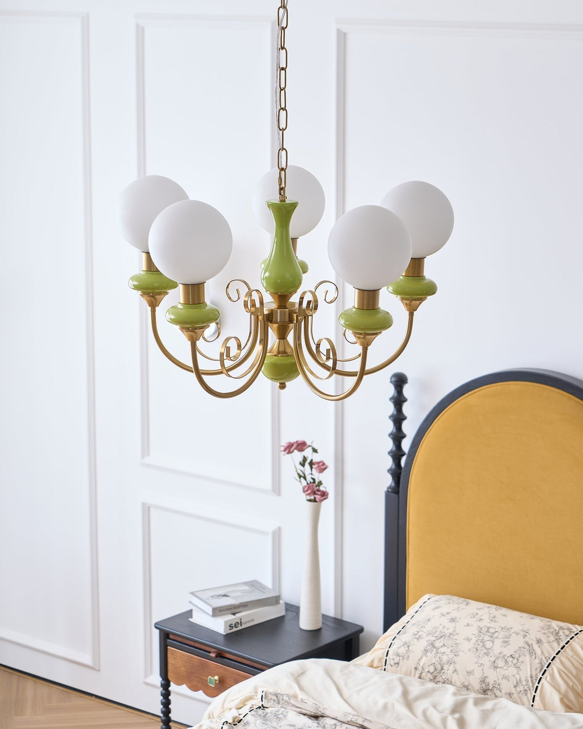 Glazen Kroonluchter met IJzeren Frame Meerlichts Hanglamp Modern Retro Design Sfeerverlichting Eetkamer Woonkamer | Sulvida