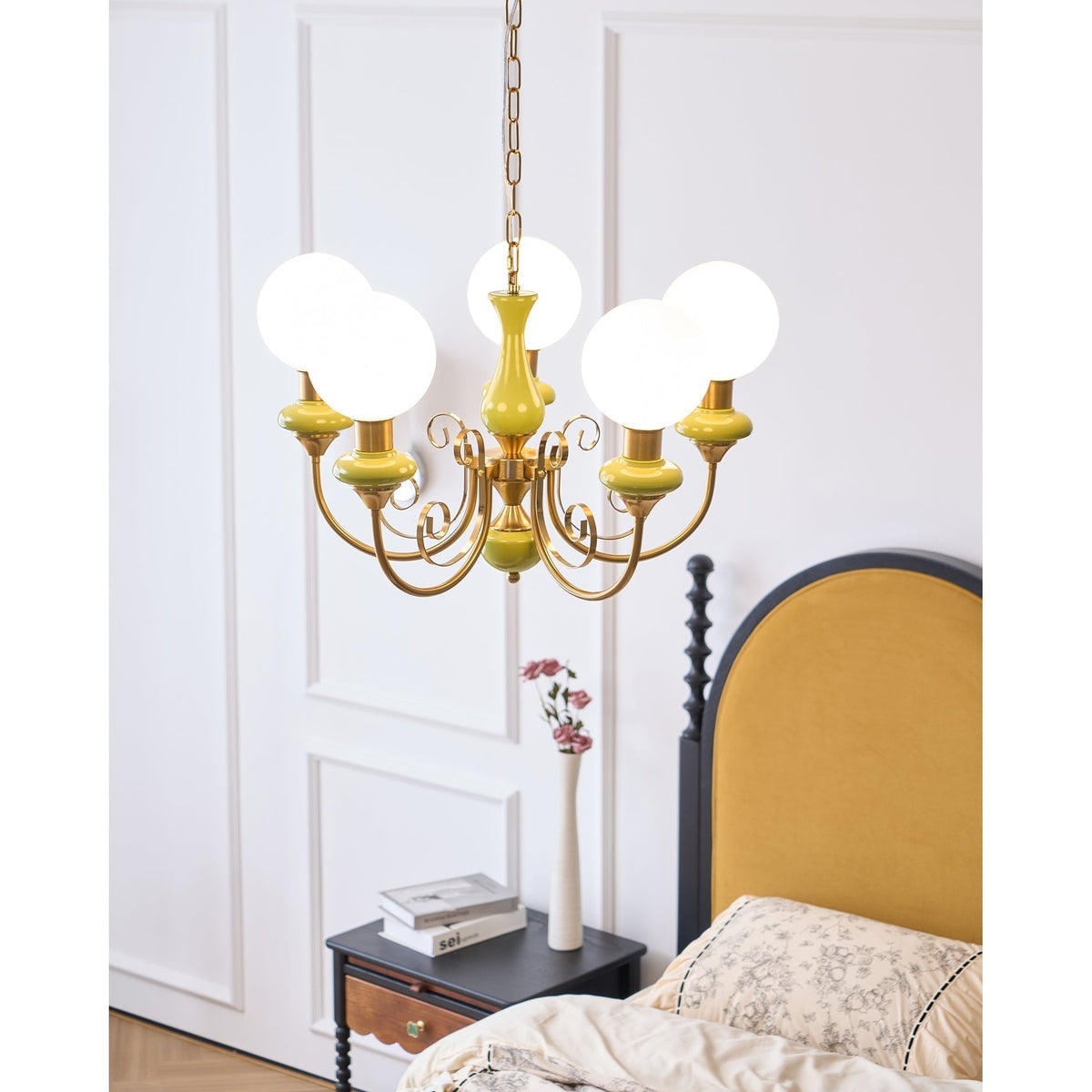 Glazen Kroonluchter met IJzeren Frame Meerlichts Hanglamp Modern Retro Design Sfeerverlichting Eetkamer Woonkamer | Sulvida