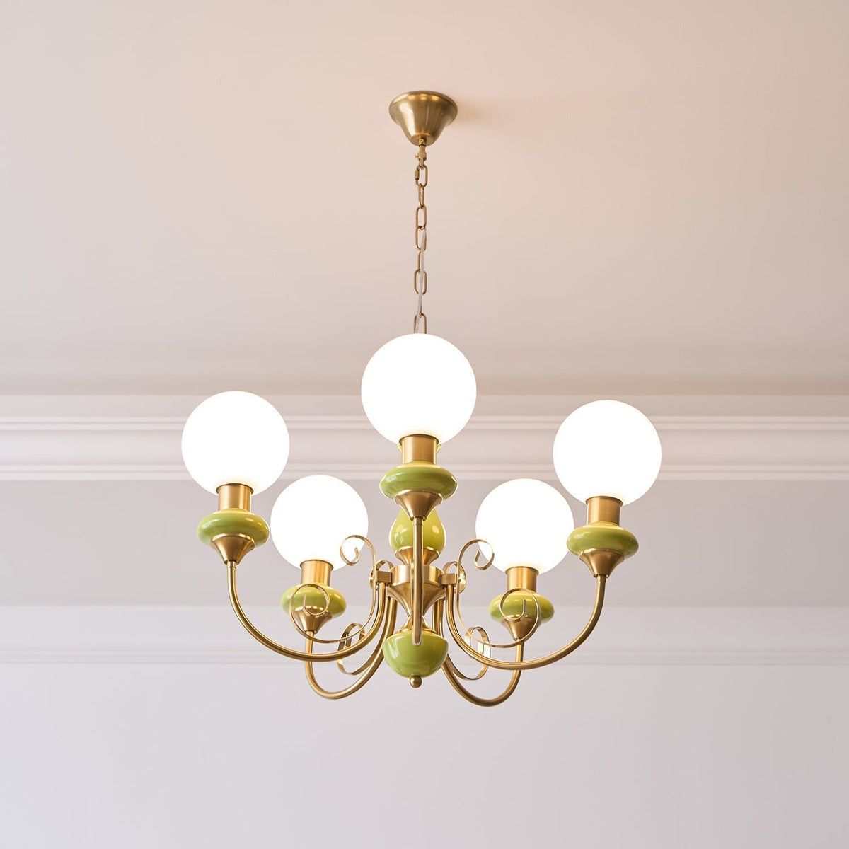 Glazen Kroonluchter met IJzeren Frame Meerlichts Hanglamp Modern Retro Design Sfeerverlichting Eetkamer Woonkamer | Sulvida