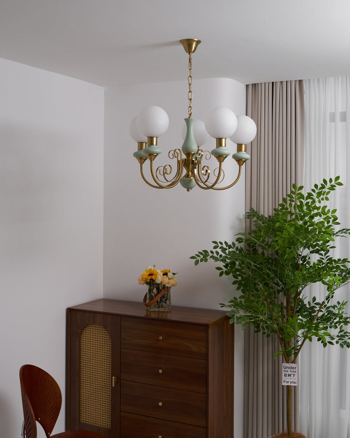 Glazen Kroonluchter met IJzeren Frame Meerlichts Hanglamp Modern Retro Design Sfeerverlichting Eetkamer Woonkamer | Sulvida