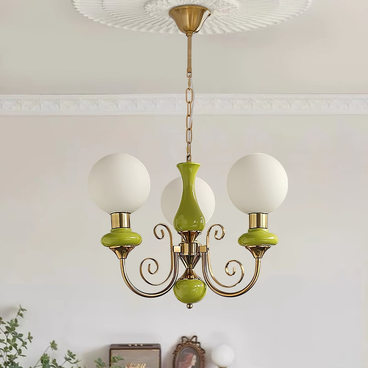 Glazen Kroonluchter met IJzeren Frame Meerlichts Hanglamp Modern Retro Design Sfeerverlichting Eetkamer Woonkamer | Sulvida