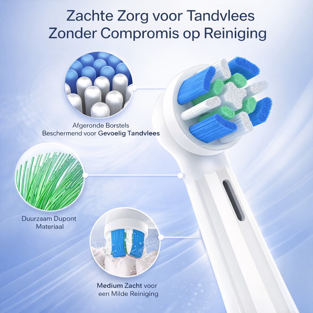 Opzetborstel Elektrische Tandenborstel Universeel – Zachte Haren Dagelijks Gebruik Mondverzorging Opzetborstels | Sulvida