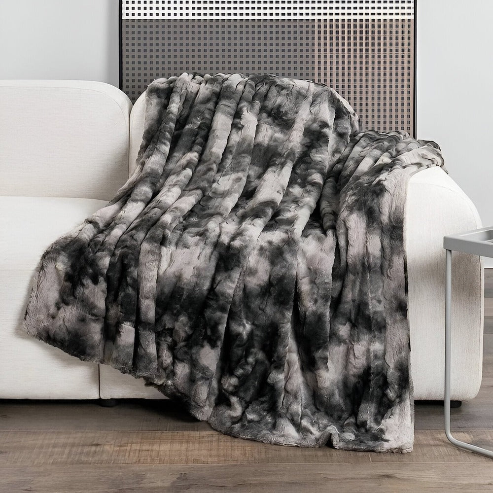 Luxe Dubbelzijdig Koraalvleece Plaid Batikpatroon Winterdeken Warm & Pluizig Vier Seizoenen Bed Bank | Sulvida