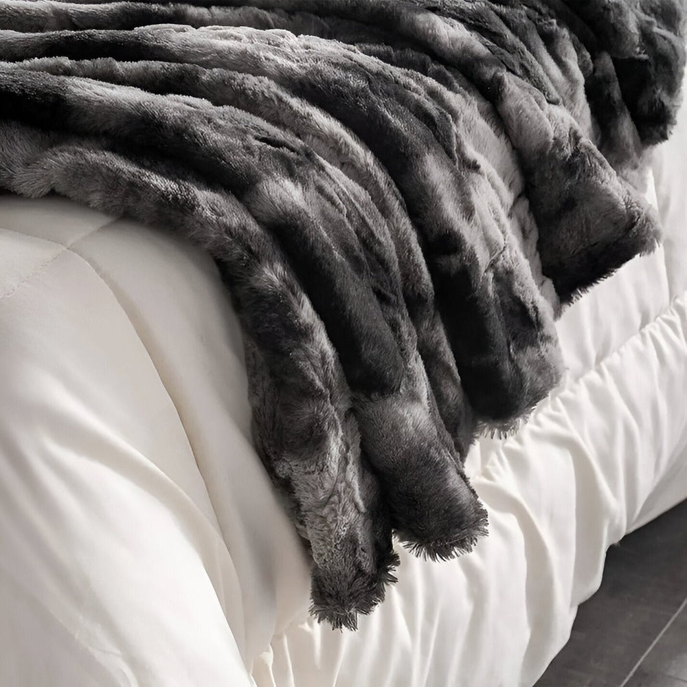 Luxe Dubbelzijdig Koraalvleece Plaid Batikpatroon Winterdeken Warm & Pluizig Vier Seizoenen Bed Bank | Sulvida