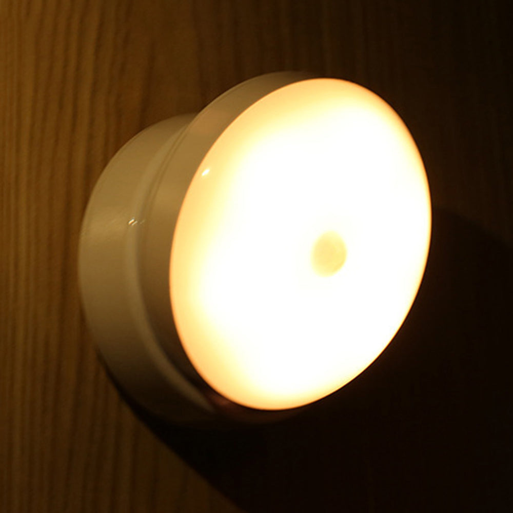 Draaibare LED Wandlamp met Bewegingssensor voor Gang Slaapkamer Keuken Acrylic 8x9cm Magnetisch Nachtlampje | Sulvida