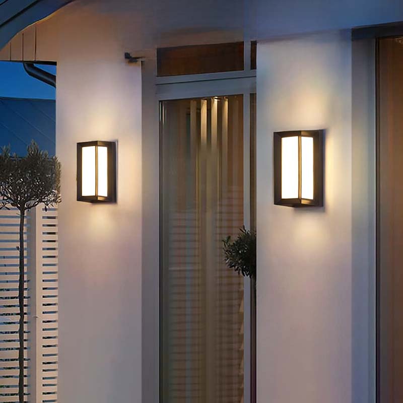 Buitenlamp Bewegingssensor Zwart LED Waterdicht Tuinverlichting Wandmontage Entree Veranda Oprit Gevel | Sulvida