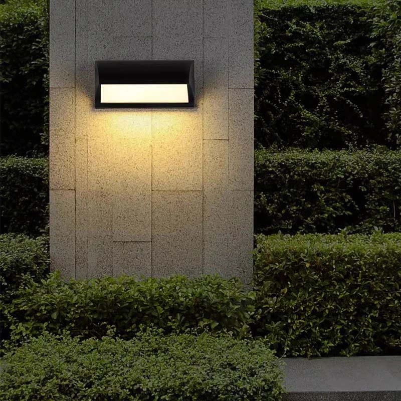 Buitenlamp Bewegingssensor Zwart LED Waterdicht Tuinverlichting Wandmontage Entree Veranda Oprit Gevel | Sulvida