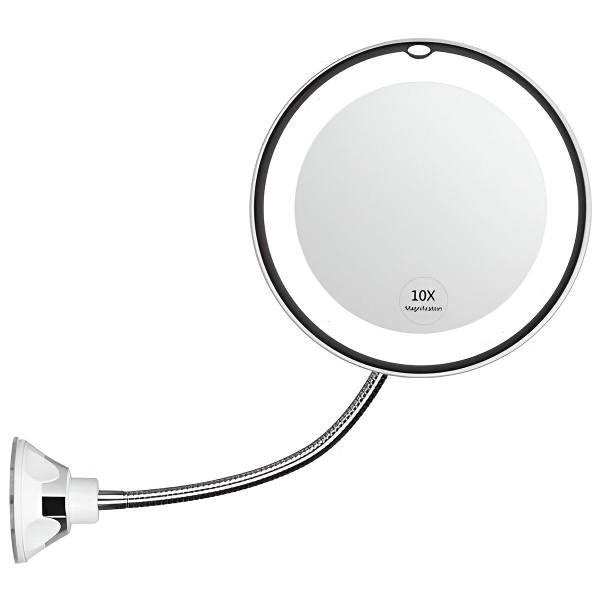 Vergrotingsspiegel met LED Verlichting en Zuignap - 10x Vergroting Make-up Spiegel voor Badkamer en Wastafel | Sulvida