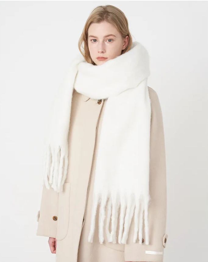 Écharpe en cachemire de 240 cm de long, douce et chaude, pour l’hiver, en plusieurs coloris, accessoire de luxe pour le cou, élégant, pour femme et homme | Sulvida