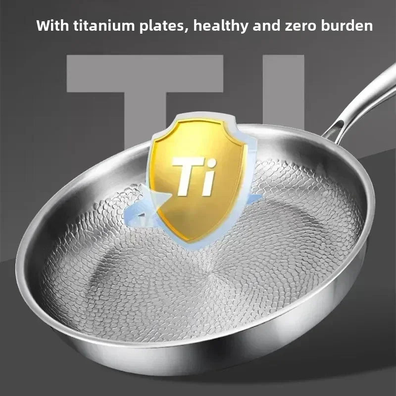 Titanium Koekenpan Gehamerd met Antiaanbaklaag Inductie Geschikt voor Duurzame Gezonde Kookervaring in de Keuken | Sulvida