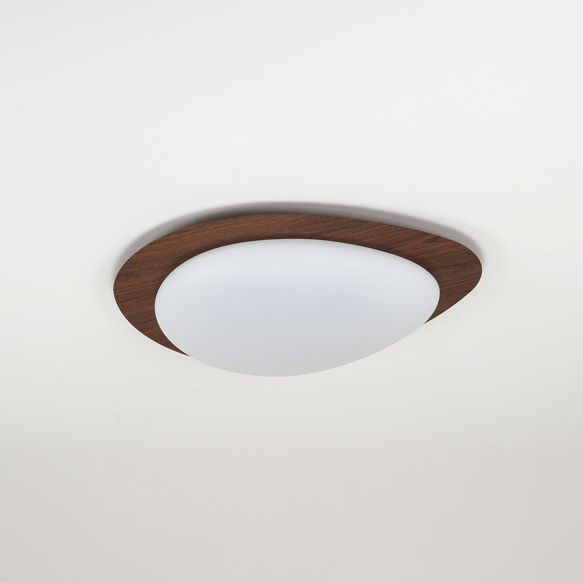 Plafondlamp Organisch Kiezelsteenvorm Houtstructuur Warm Licht Woonkamer Eetkamer Dimbaar Sfeervol Design | Sulvida