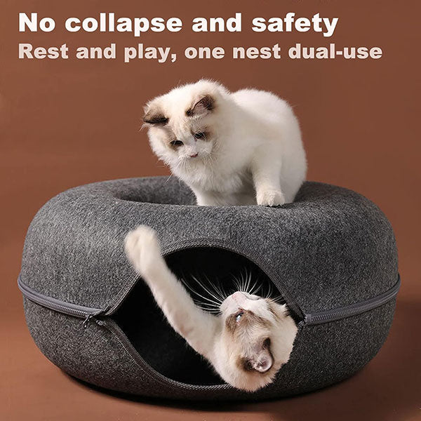 Kattengrot Gezellige Schuilplek Zacht Huisdierbed Warm Rustplek Comfortabel Slaapmand voor Katten Kleine Honden | Sulvida