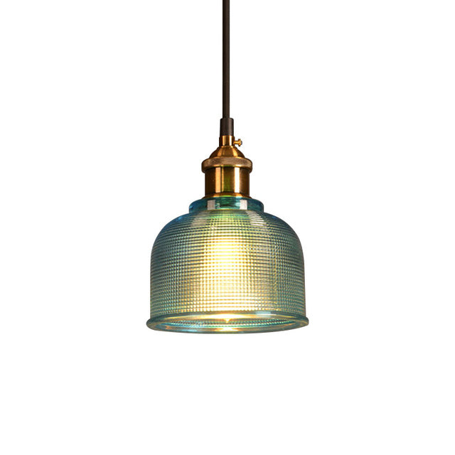 Vintage Hanglamp Gekleurd Glas en Metaal Retro Interieur Eetkamer Woonkamer Stijlvolle Verlichting Verstelbaar | Sulvida