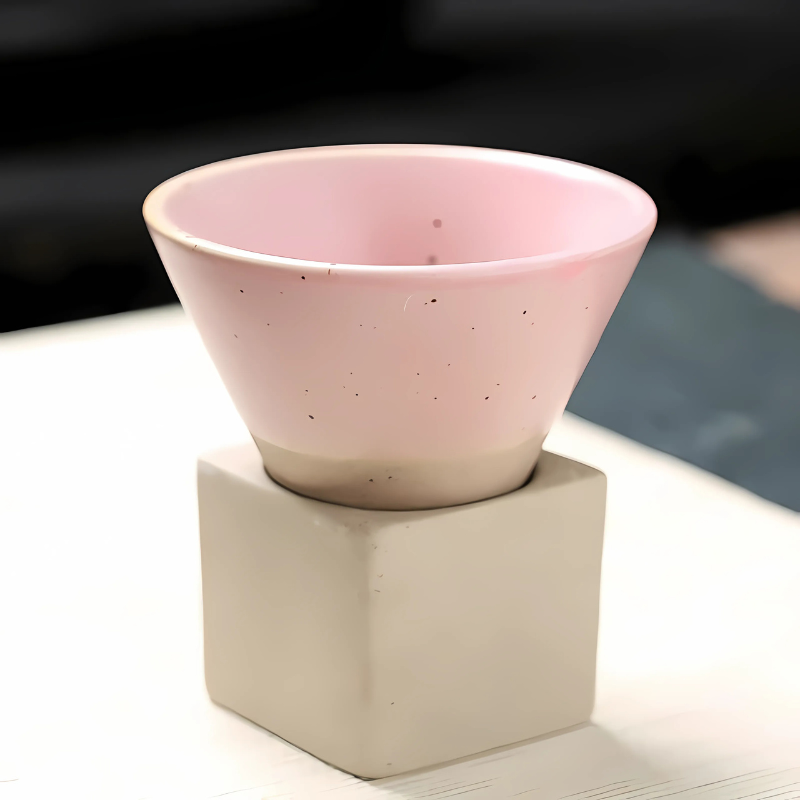 Japanse koffiekop keramiek 100ml met houder handgemaakt servies ontbijtkom espresso mokje thee drinken | Sulvida