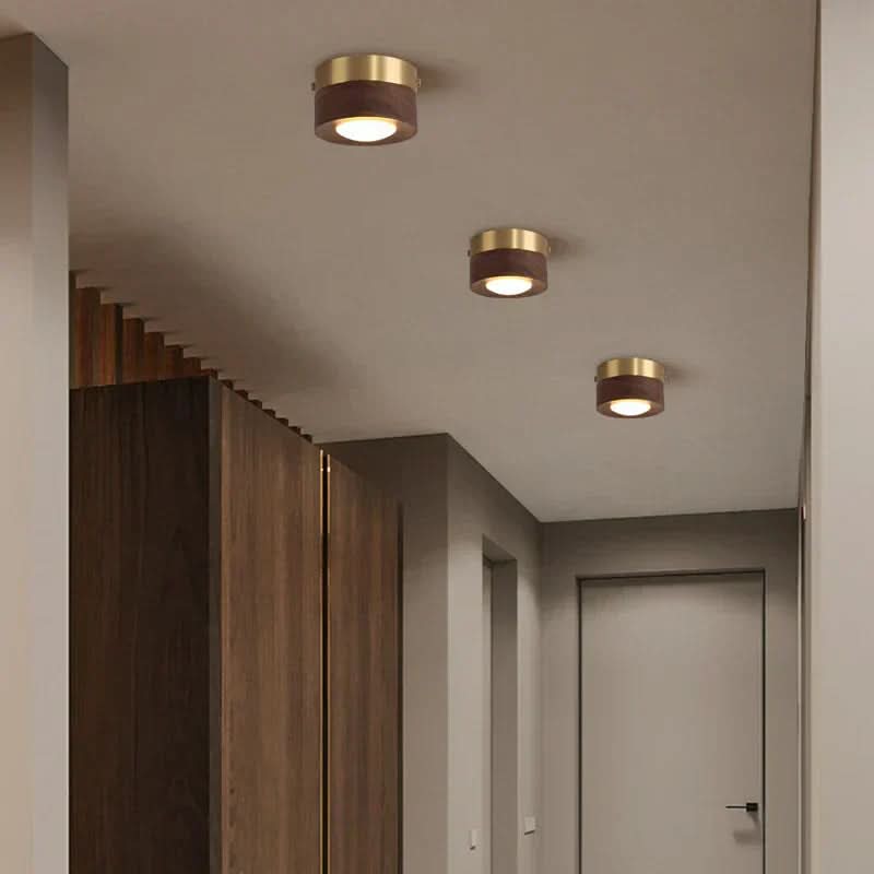 Plafondlamp Moderne Rechthoek Hout met LED 100×40 mm Warm Licht voor Slaapkamer Woonkamer Eetkamer Hal | Sulvida