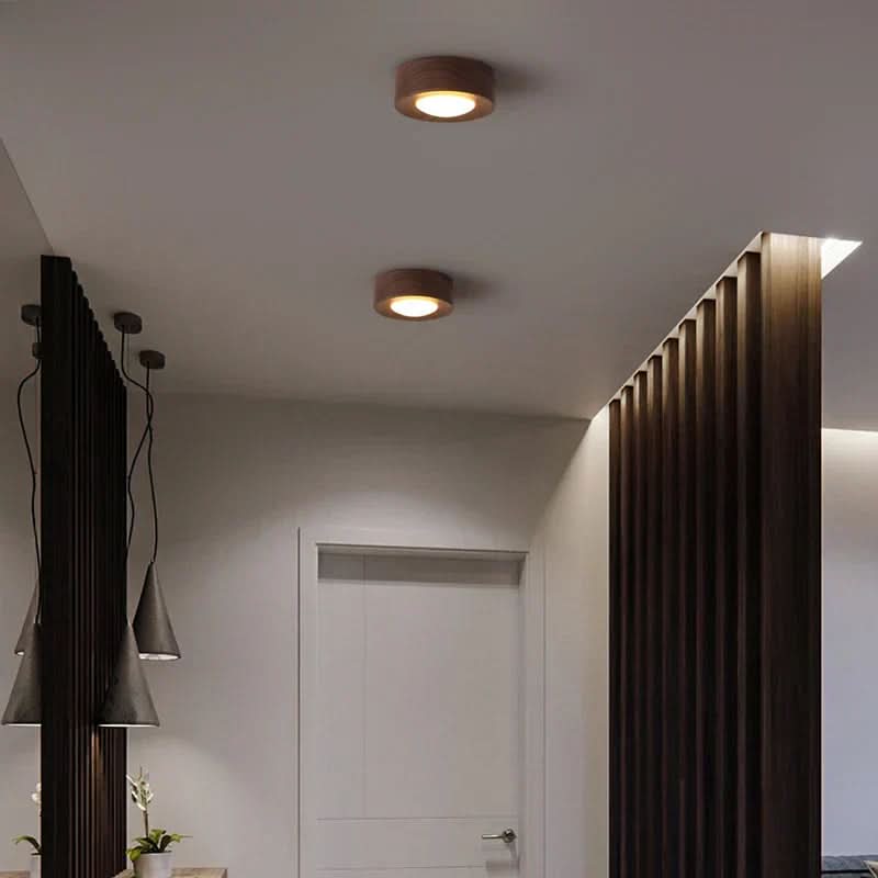 Plafondlamp Moderne Rechthoek Hout met LED 100×40 mm Warm Licht voor Slaapkamer Woonkamer Eetkamer Hal | Sulvida