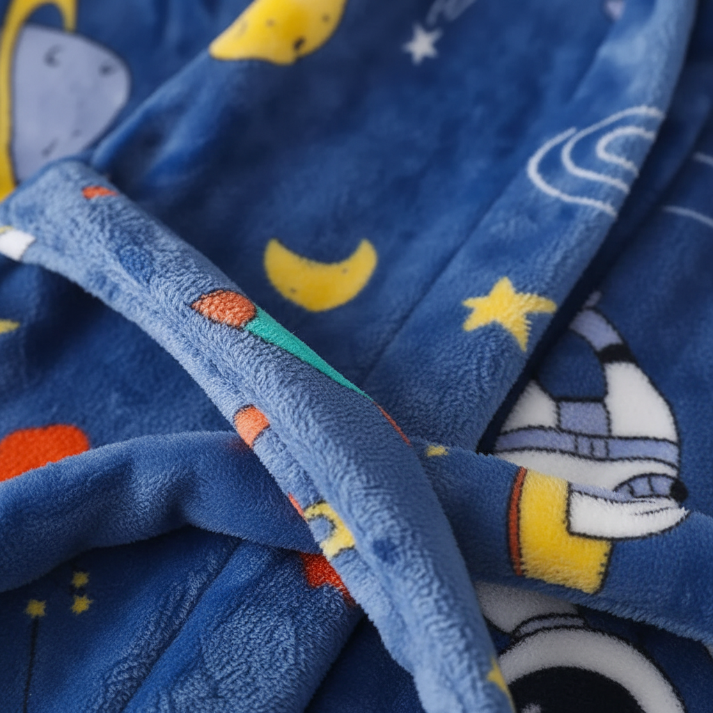Peignoir moelleux pour enfant en polaire corail, avec capuche, doux, pour garçons et filles de 2 à 12 ans | Sulvida