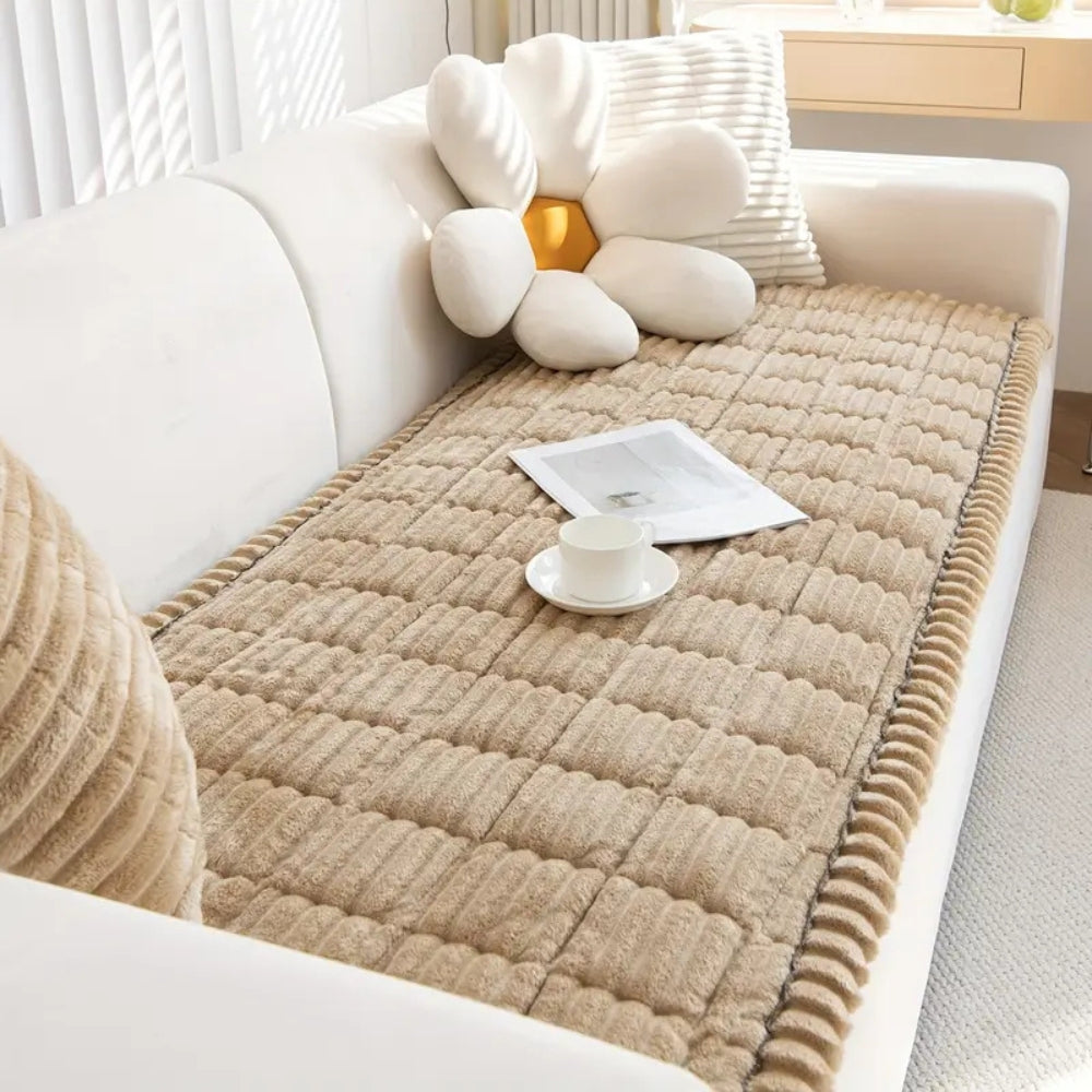 Luxe Bankovertrek met Plooiranden en Microvezel 70x150 70x180 70x210 cm Zacht Huisdiervriendelijk Antislip | Sulvida