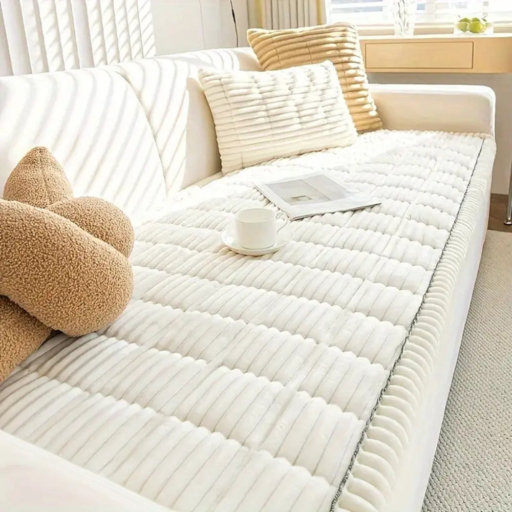 Luxe Bankovertrek met Plooiranden en Microvezel 70x150 70x180 70x210 cm Zacht Huisdiervriendelijk Antislip | Sulvida