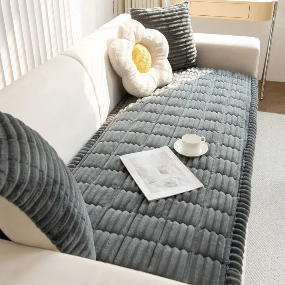 Luxe Bankovertrek met Plooiranden en Microvezel 70x150 70x180 70x210 cm Zacht Huisdiervriendelijk Antislip | Sulvida