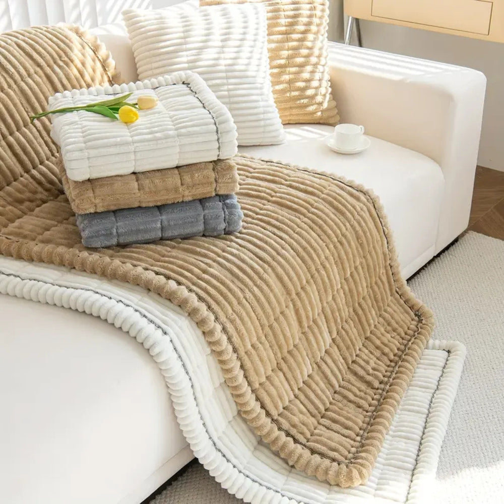 Luxe Bankovertrek met Plooiranden en Microvezel 70x150 70x180 70x210 cm Zacht Huisdiervriendelijk Antislip | Sulvida