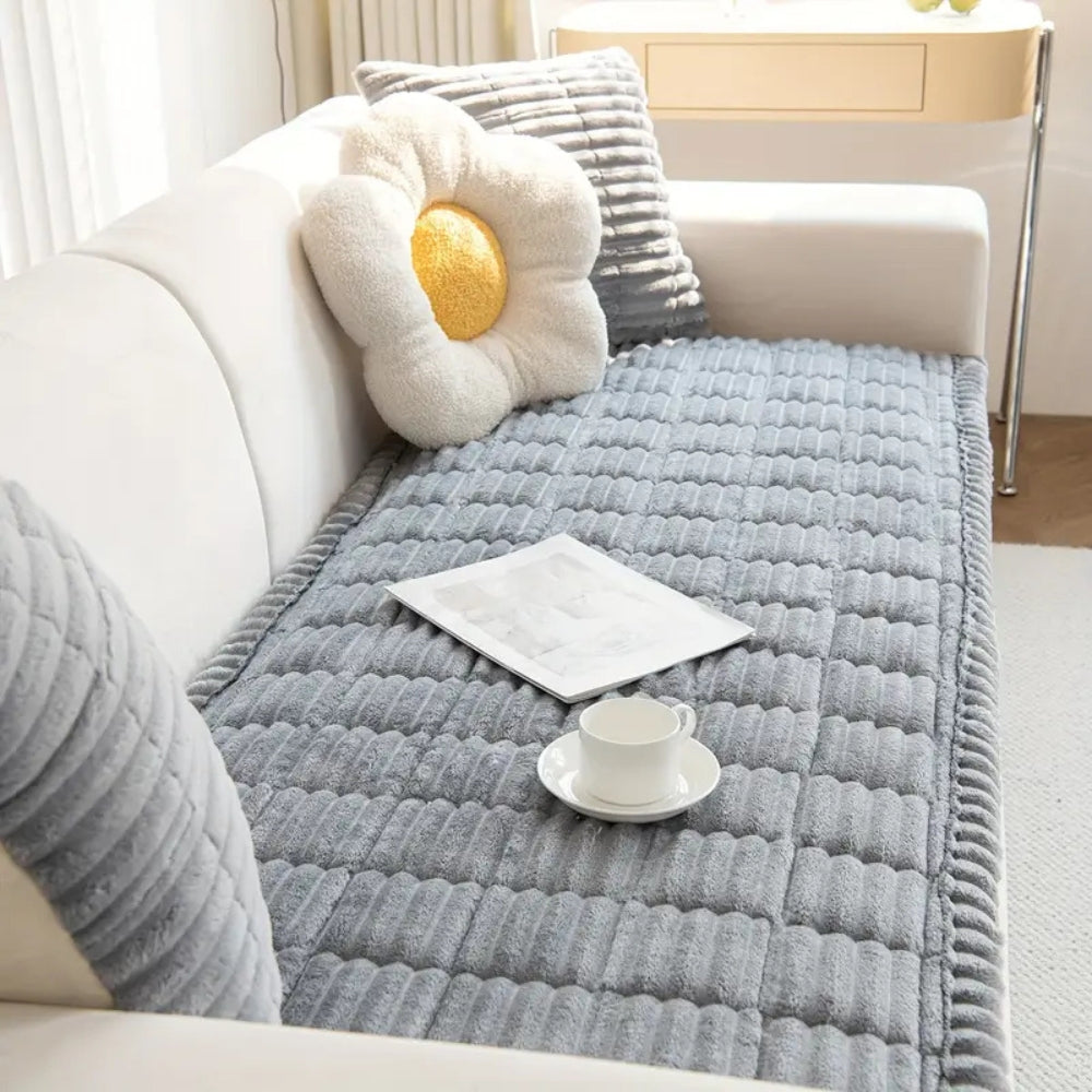 Luxe Bankovertrek met Plooiranden en Microvezel 70x150 70x180 70x210 cm Zacht Huisdiervriendelijk Antislip | Sulvida