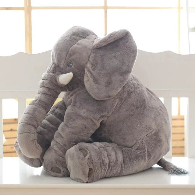 Zachte Olifant Knuffel Kussen voor Kinderen – Comfortabel Speelkussen in Grijs Blauw Roze Paars Geel – Verkrijgbaar in 40 cm en 60 cm Afmetingen | Sulvida
