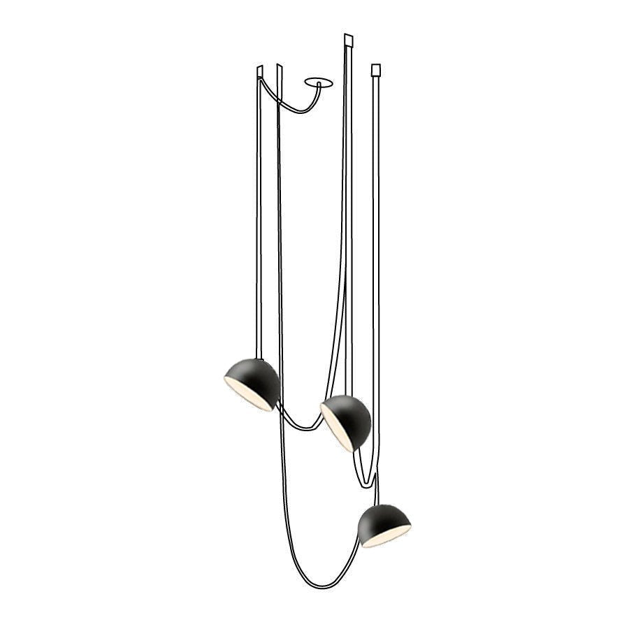 Hanglamp met Verstelbare Canvas Banden Zwart Oranje LED Geïntegreerd 360° Lichtverspreiding Modern Design | Sulvida