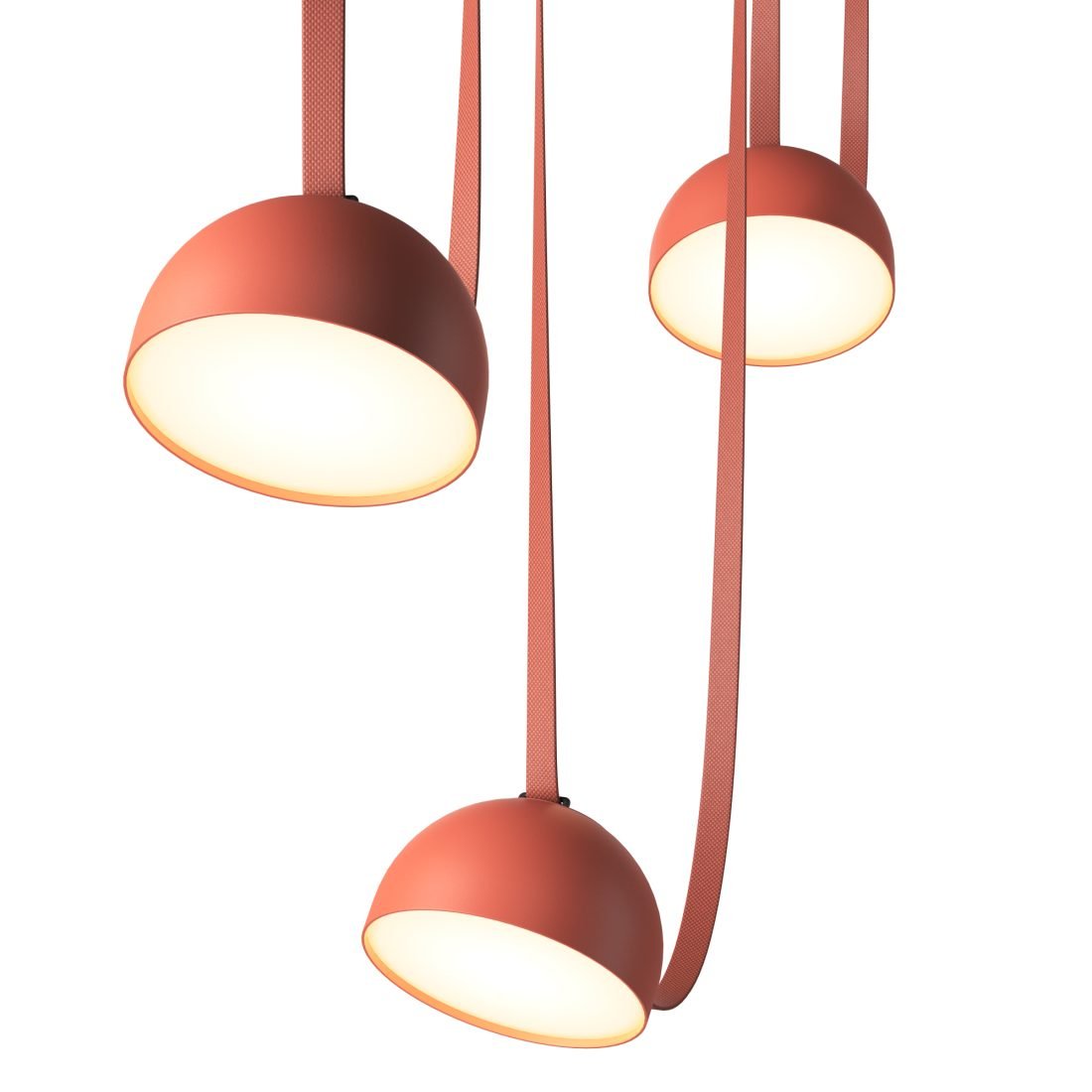 Hanglamp met Verstelbare Canvas Banden Zwart Oranje LED Geïntegreerd 360° Lichtverspreiding Modern Design | Sulvida