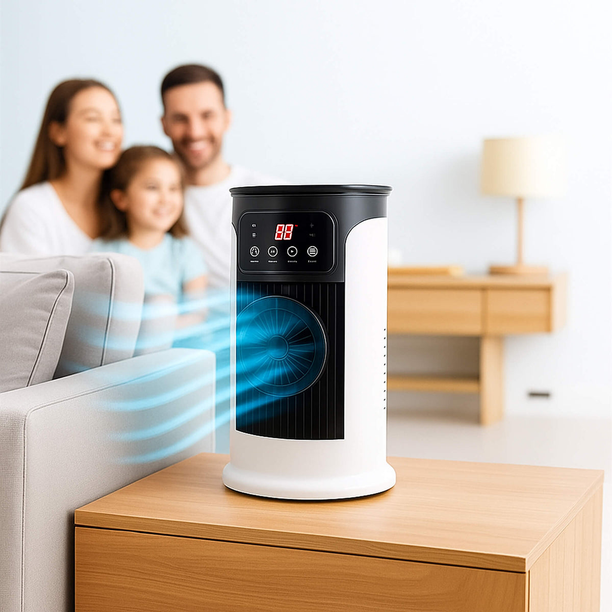 Mobiele Aircooler 300ml Luchtkoeler Verdamping Kantoor Slaapkamer Staand Energiezuinig Waterkoeling Stil | Sulvida