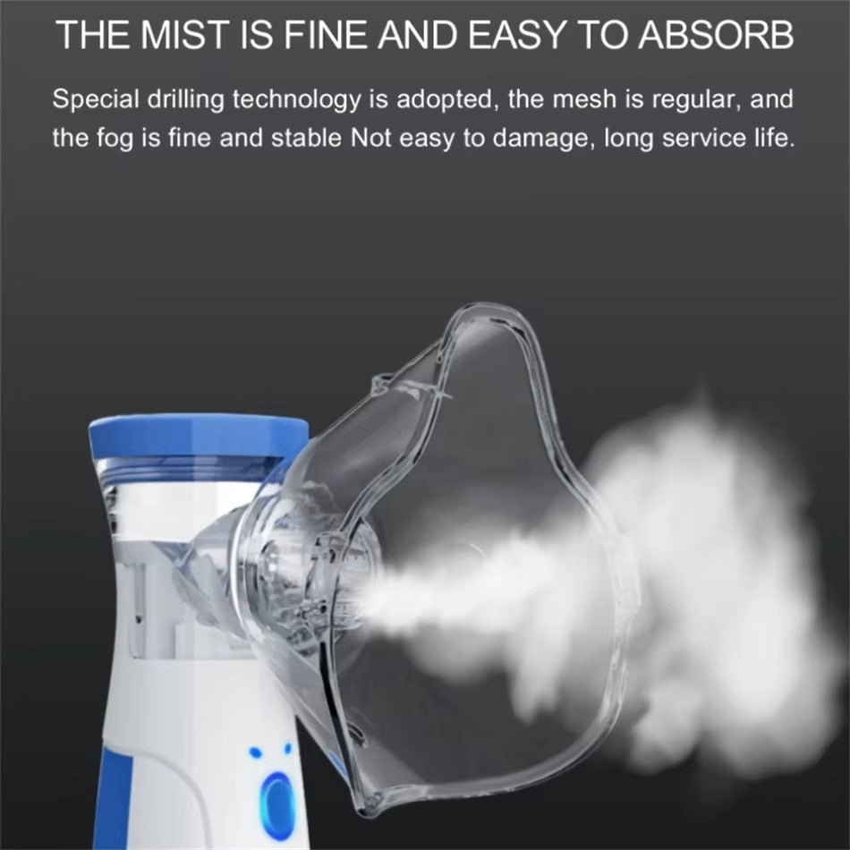 Vernevelaar Oplaadbaar Mesh Handheld Inhalator voor Thuis en Onderweg Geschikt voor Kinderen en Volwassenen | Sulvida