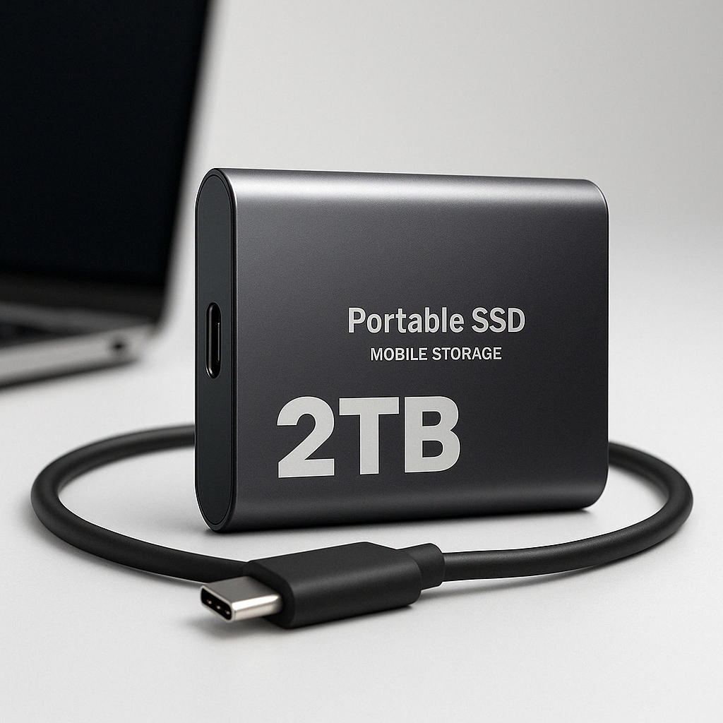 Externe SSD 2TB USB-C Opslagschijf tot 1050 MB/s Compact Robuust Draagbaar Datadraagapparaat voor Werk | Sulvida