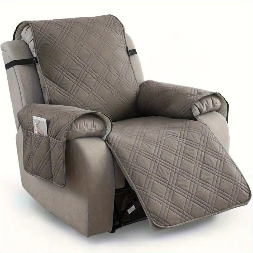 Waterdichte Relaxstoelhoes met Zijvak Antislip Microvezel Beschermer voor Relaxfauteuil Meubelbescherming | Sulvida