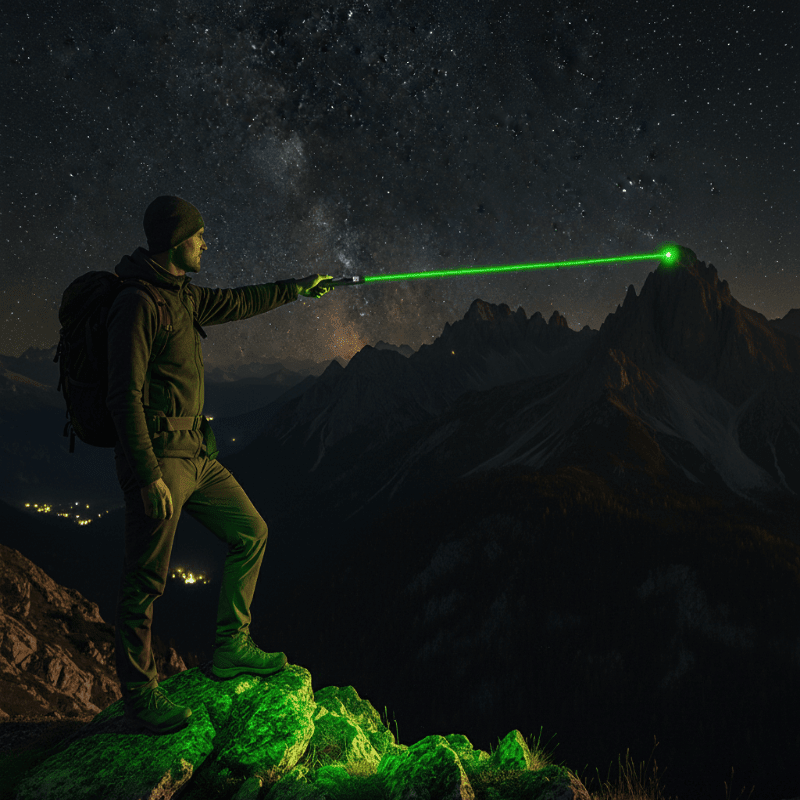 Krachtige Oplaadbare Laserpointer met Instelbare Focus 10 km Bereik Groen Rood voor Presentaties Astronomie | Sulvida