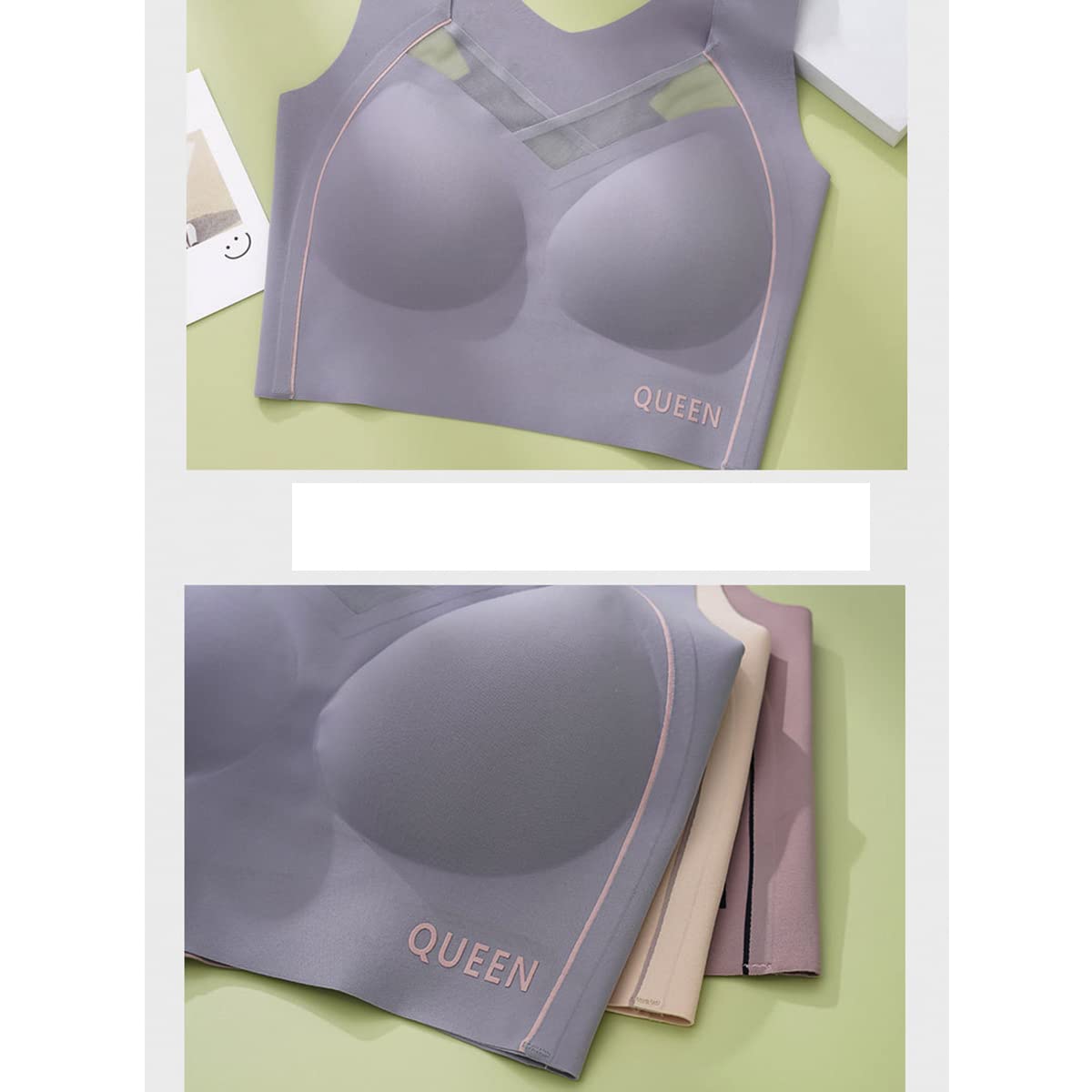 Push-Up BH Zonder Beugel met Draadloos Ondersteuning Extra Brede Bandjes Optimaal Comfort Dagelijks Gebruik | Sulvida