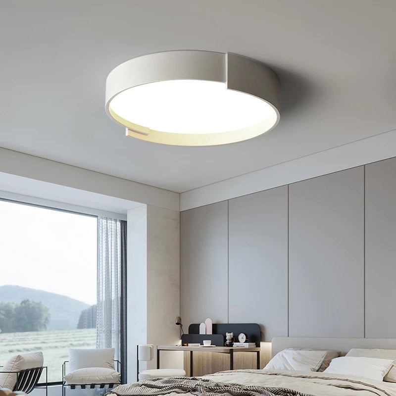 Dubbele Laags Plafondlamp LED Rond Metaal Acryl Dimbaar Wit Grijs Groen Goud Elegant Modern Interieur | Sulvida