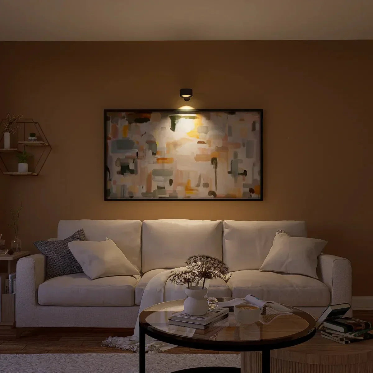 Draadloze Wandlamp Oplaadbaar 360° Draaibaar Dimbaar met Magnetische Bevestiging Modern Design Sfeerlicht | Sulvida