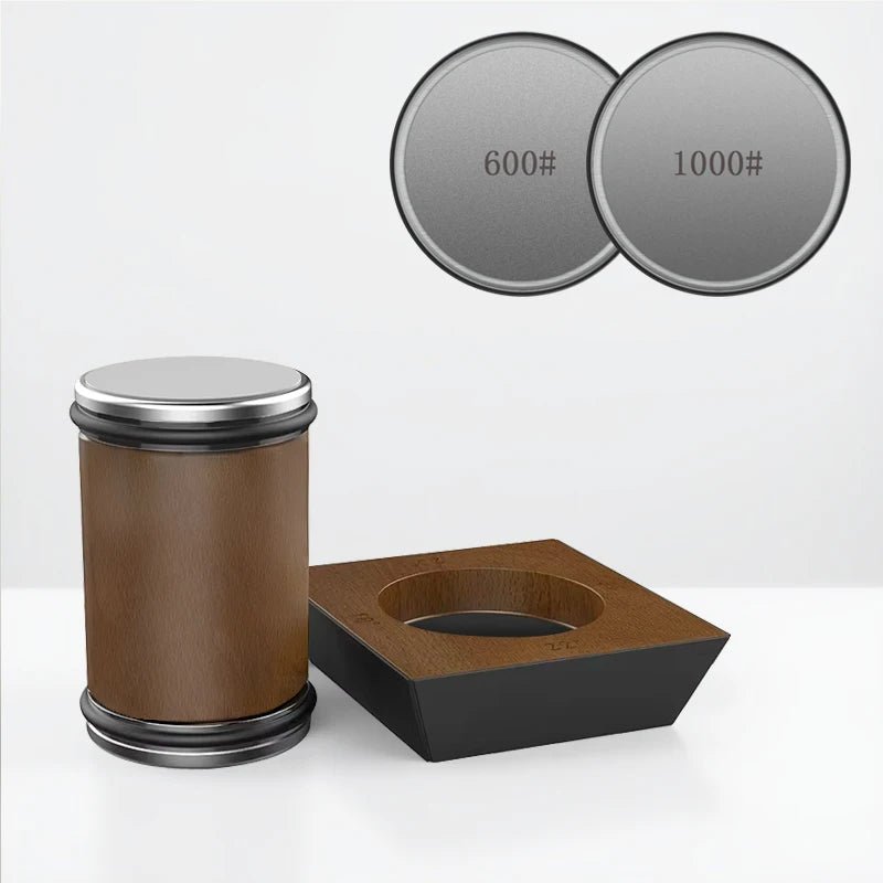 Rollende messenslijper met diamantkop en houten standaard voor keuken outdoor jacht visstrimmes en meer | Sulvida