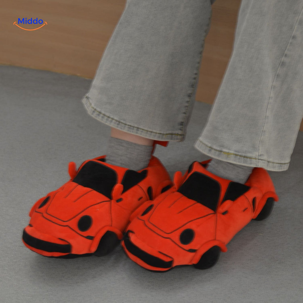 Zachte Pluche Racewagenpantoffels Volwassenen One Size 38-45 Mintgroen Oranje Roze Blauw Comfortabel Thuis | Sulvida