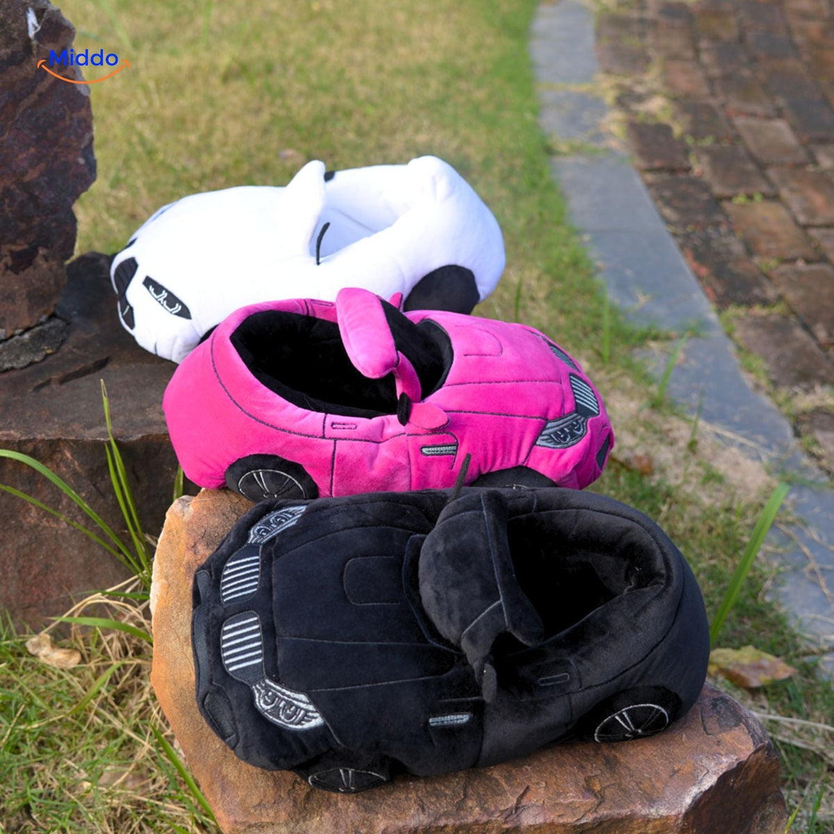 Zachte Pluche Racewagenpantoffels Volwassenen One Size 38-45 Mintgroen Oranje Roze Blauw Comfortabel Thuis | Sulvida