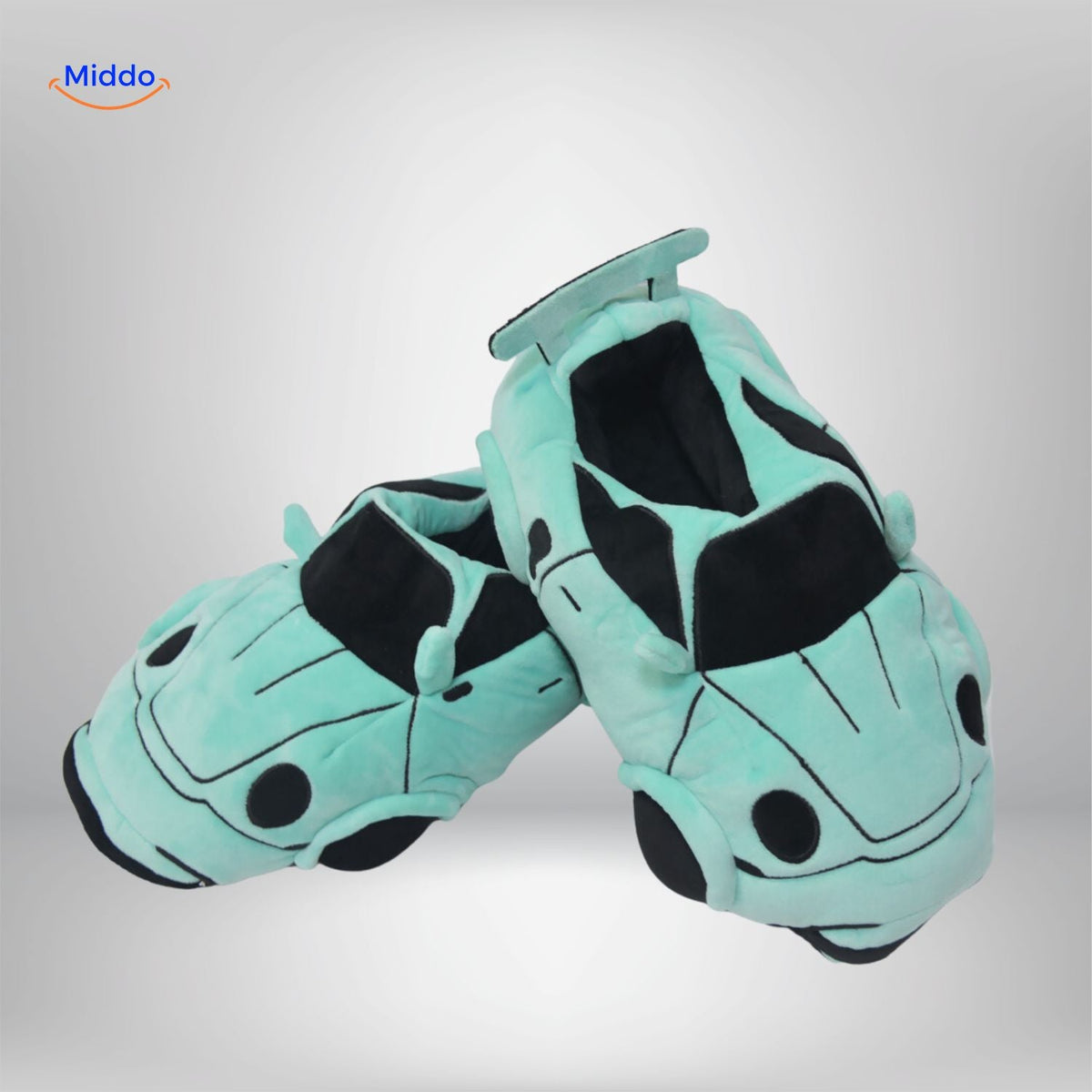 Zachte Pluche Racewagenpantoffels Volwassenen One Size 38-45 Mintgroen Oranje Roze Blauw Comfortabel Thuis | Sulvida