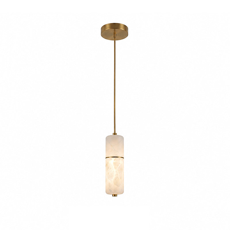 Hanglamp Messing Albast Kroonluchter LED Verlichting Trap Hal Woonkamer Eetkamer Verstelbare Hoogte Modern | Sulvida