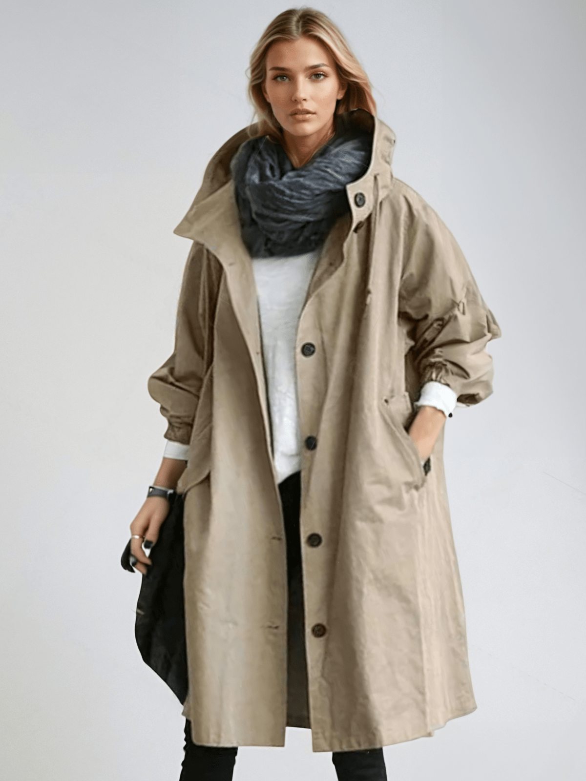 Trench-coat oversize pour femmes et hommes – Coupe ample, style classique, veste de mi-saison unisexe pour le printemps | Sulvida
