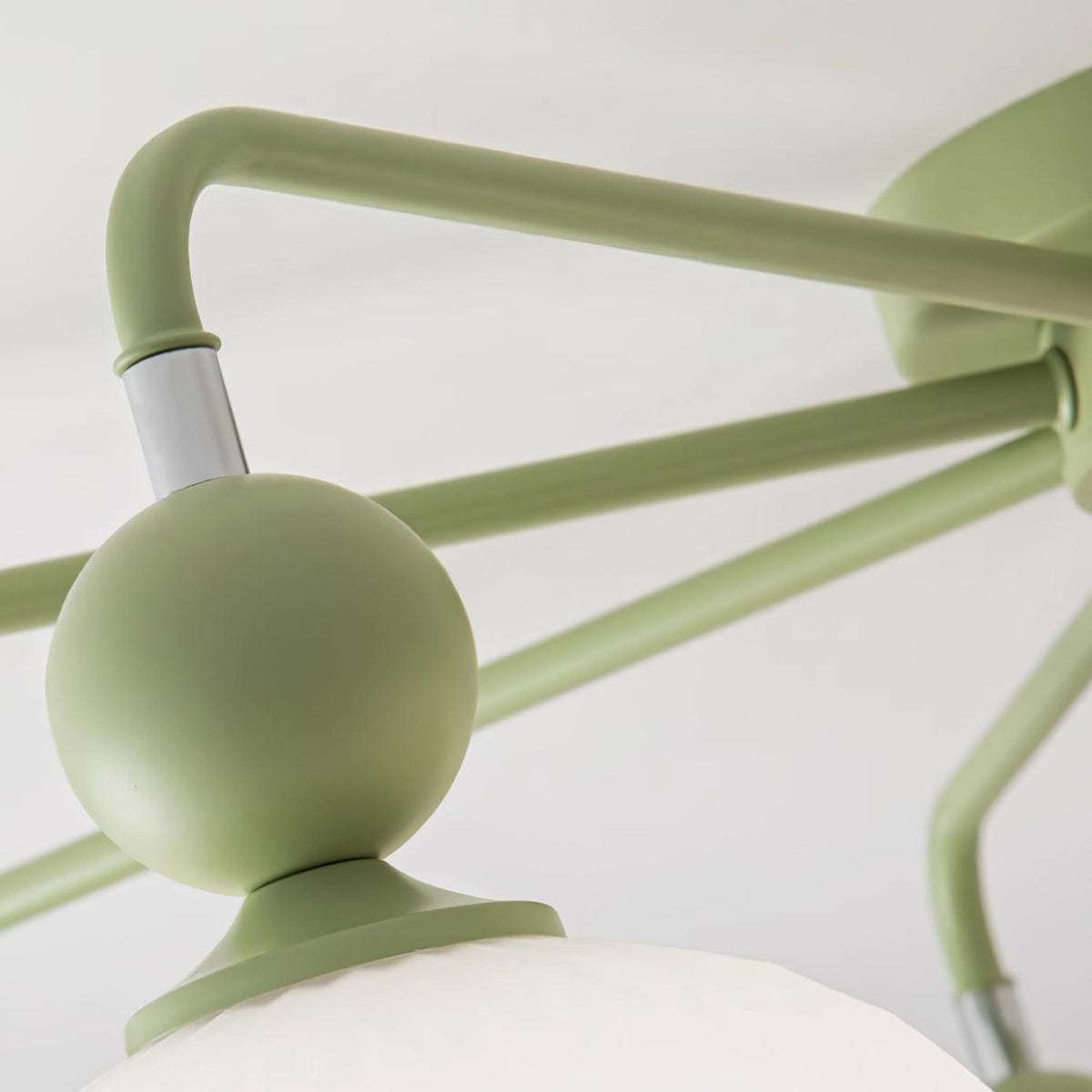 Plafondlamp Geribbelde Glazen Bollen Zwart Groen 4-8 Lichtpunten Moderne Woonkamer Slaapkamer Verlichting | Sulvida