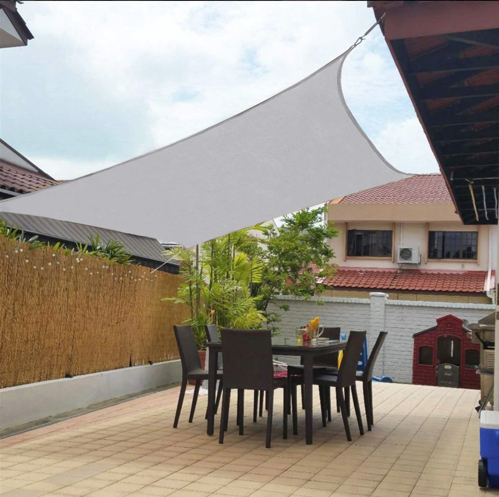 Schaduwdoek voor Tuin en Terras – Waterdicht Zonwering Zonnedoek voor Balkon en Buitenruimte – Driehoek, Vierkant of Rechthoek Vorm – UV-Beschermend Schaduwnet voor Buiten | Sulvida